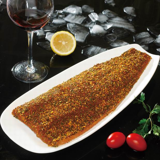 Salmon fillets with seasoning topping-Toscany