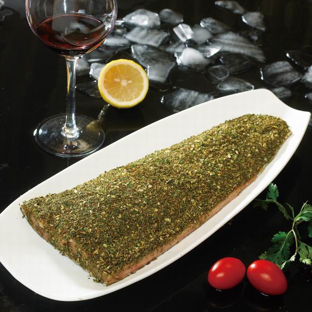 Salmon fillets with seasoning topping-Porvencal